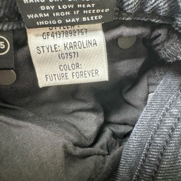 Grlfrnd Women Karolina Button Fly Slim Straight Jeans Future Forever Black 25 - Picture 10 of 11